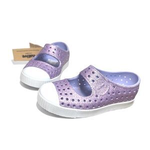 Native JUNIPER BLING Toddler Kids Slip-On Water Shoes POWDER BLING Mary Jane C8